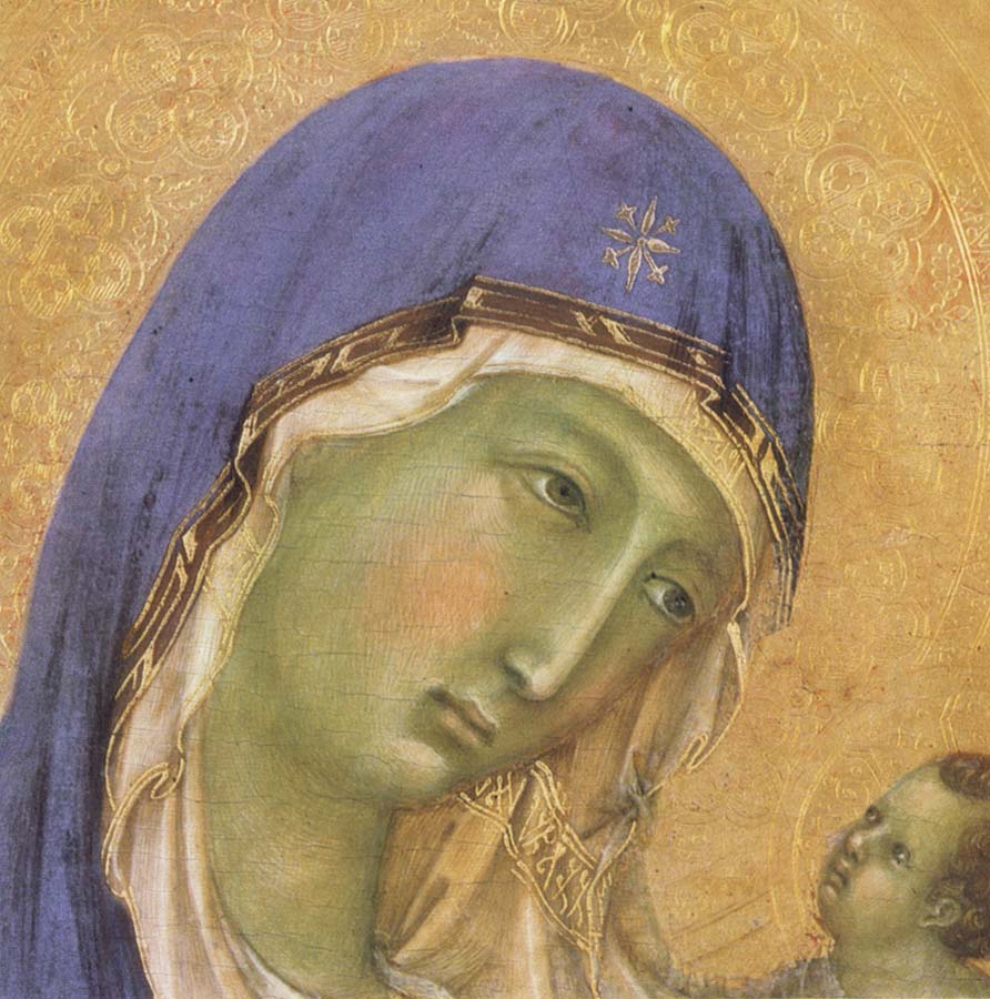 Duccio di Buoninsegna Detail of The Virgin Mary and angel predictor,Saint